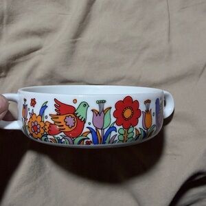 Floral Patterned Ceramic Bowl